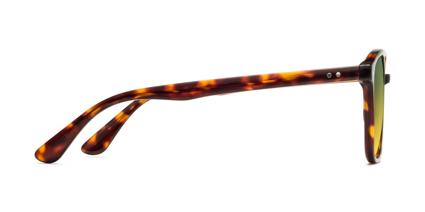Side of Quantum in Tortoise with Green / Yellow Gradient Lenses