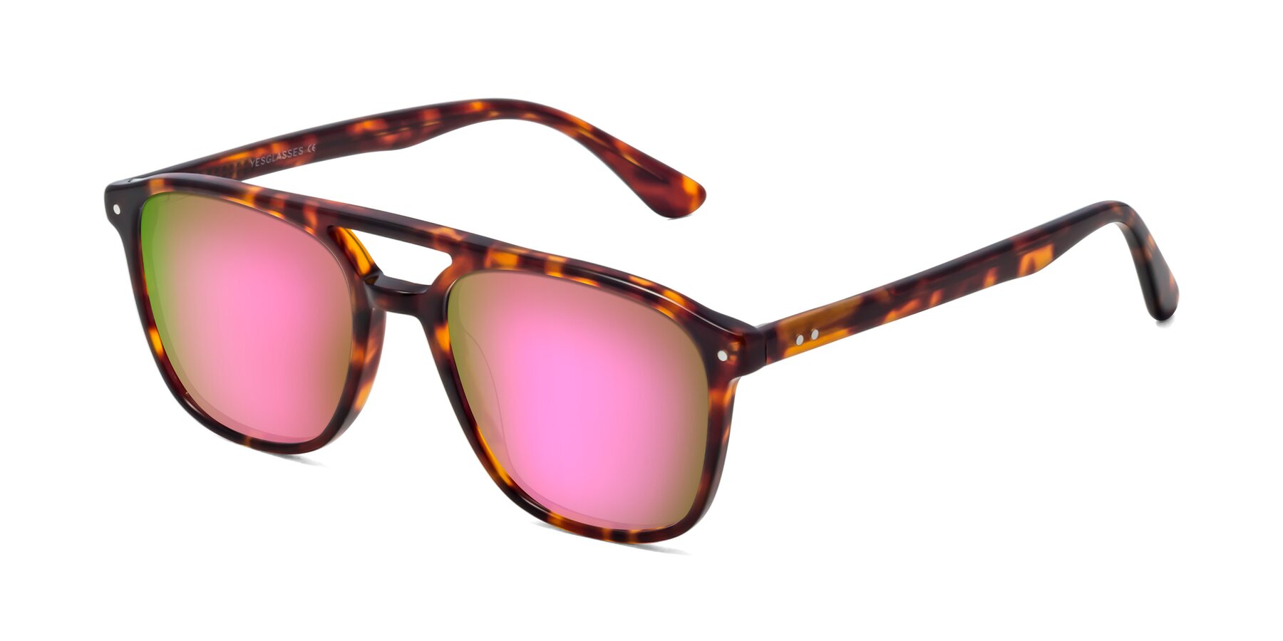 Angle of Quantum in Tortoise with Pink Mirrored Lenses