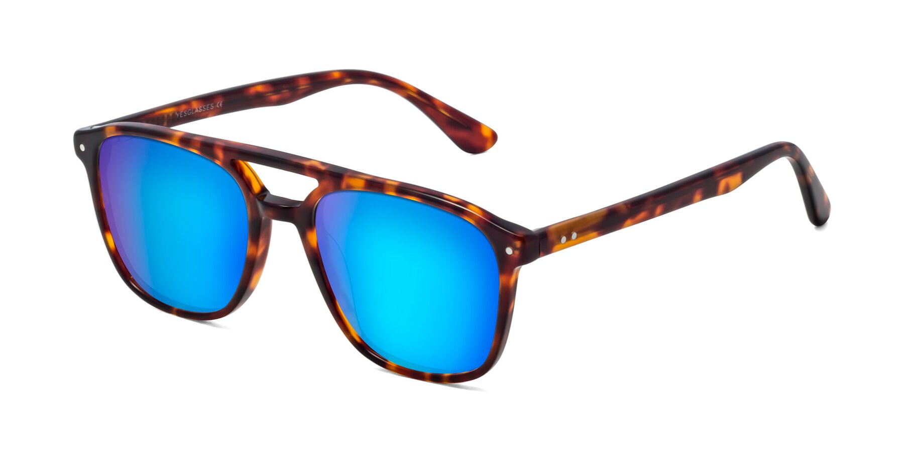 Angle of Quantum in Tortoise with Blue Mirrored Lenses