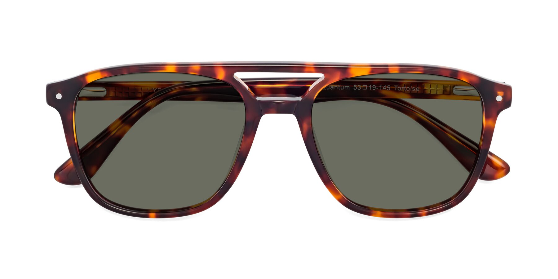 Folded Front of Quantum in Tortoise with Gray Polarized Lenses