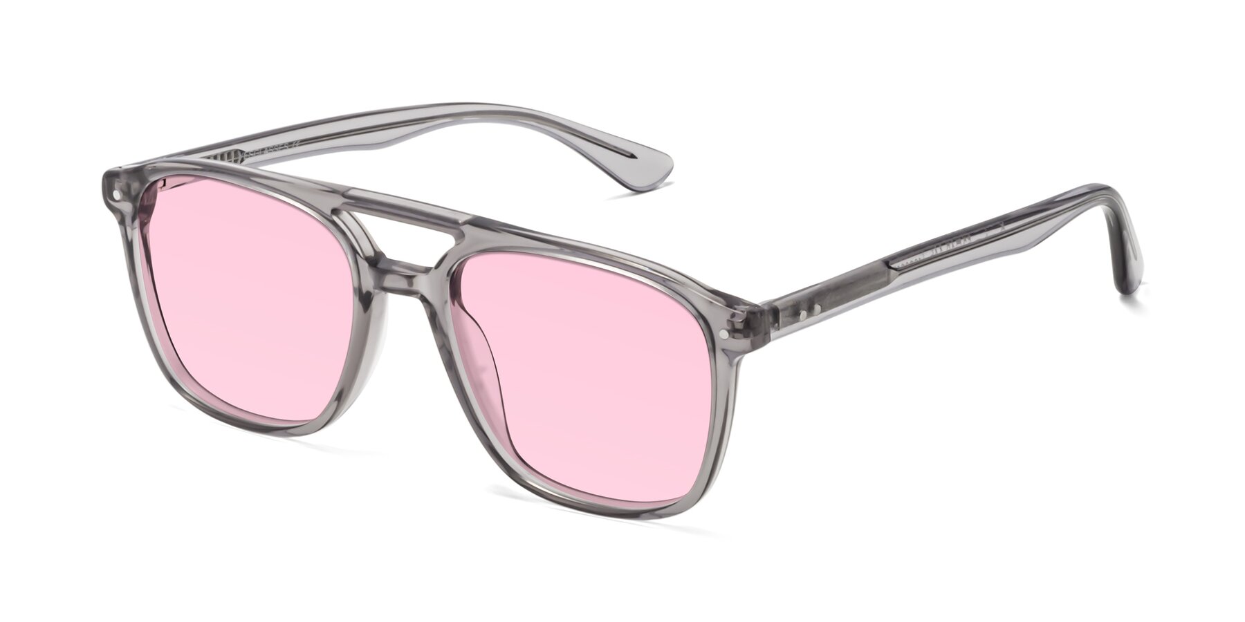 Angle of Quantum in Transprent Gray with Light Pink Tinted Lenses
