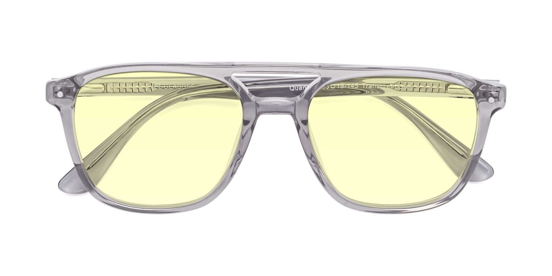 Folded Front of Quantum in Transprent Gray with Light Yellow Tinted Lenses