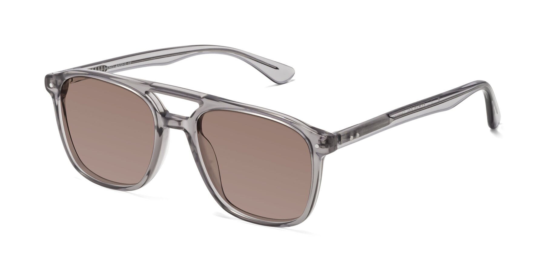 Angle of Quantum in Transprent Gray with Medium Brown Tinted Lenses