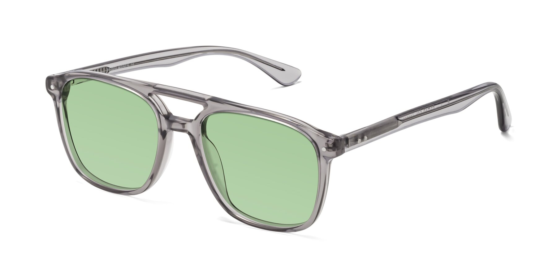 Angle of Quantum in Transprent Gray with Medium Green Tinted Lenses