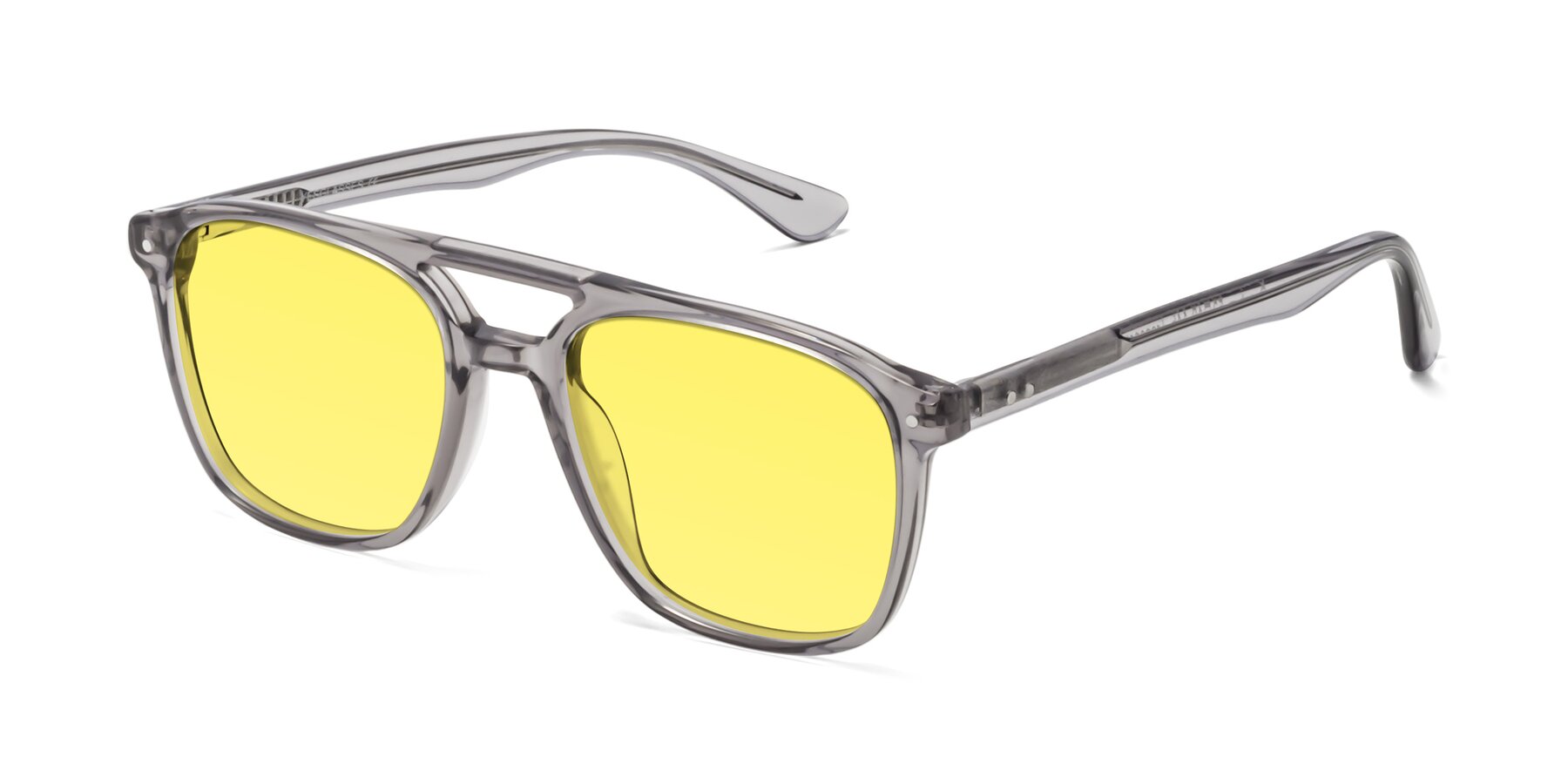 Angle of Quantum in Transprent Gray with Medium Yellow Tinted Lenses