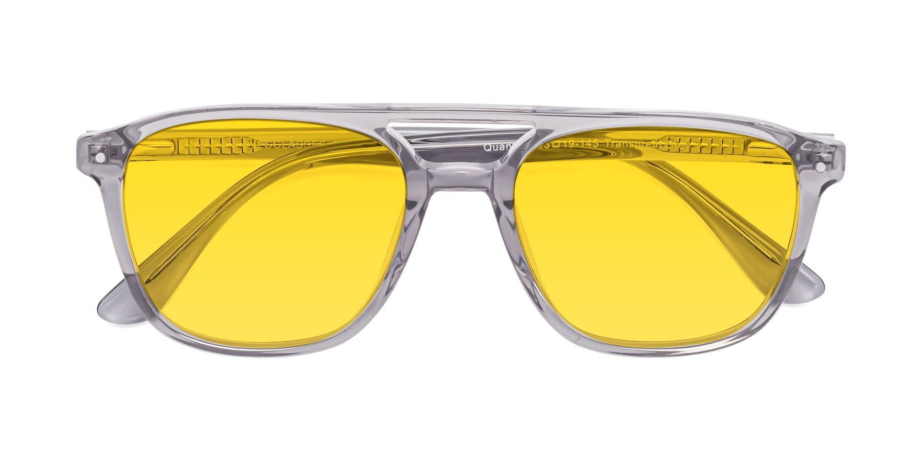 Folded Front of Quantum in Transprent Gray with Yellow Tinted Lenses