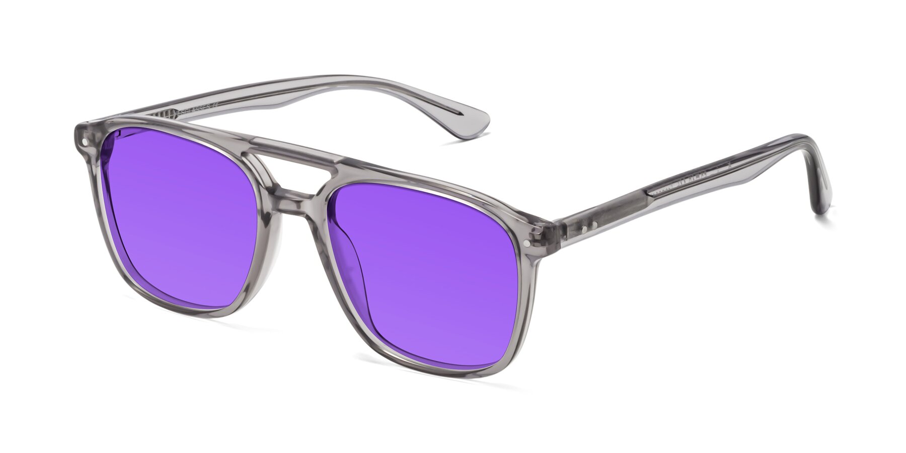 Angle of Quantum in Transprent Gray with Purple Tinted Lenses