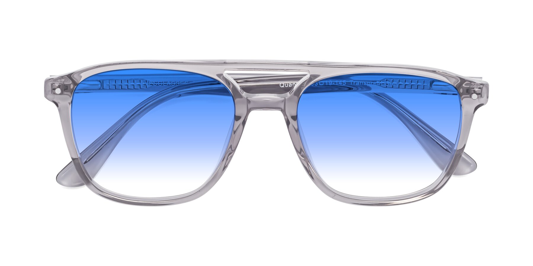 Folded Front of Quantum in Transprent Gray with Blue Gradient Lenses