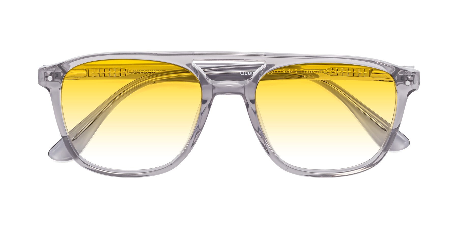 Folded Front of Quantum in Transprent Gray with Yellow Gradient Lenses