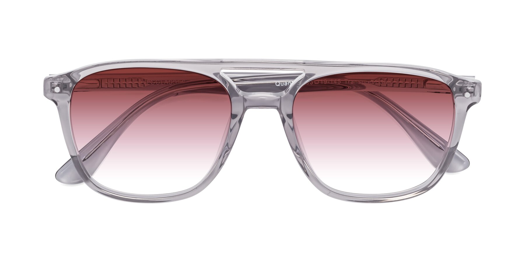 Folded Front of Quantum in Transprent Gray with Garnet Gradient Lenses