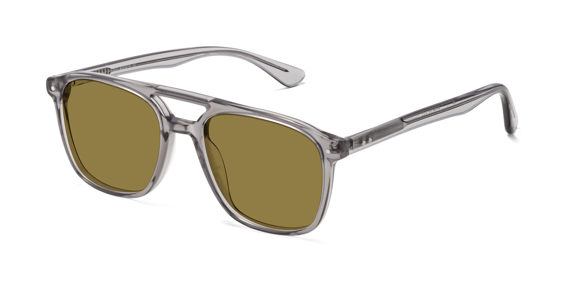 Angle of Quantum in Transprent Gray with Brown Polarized Lenses