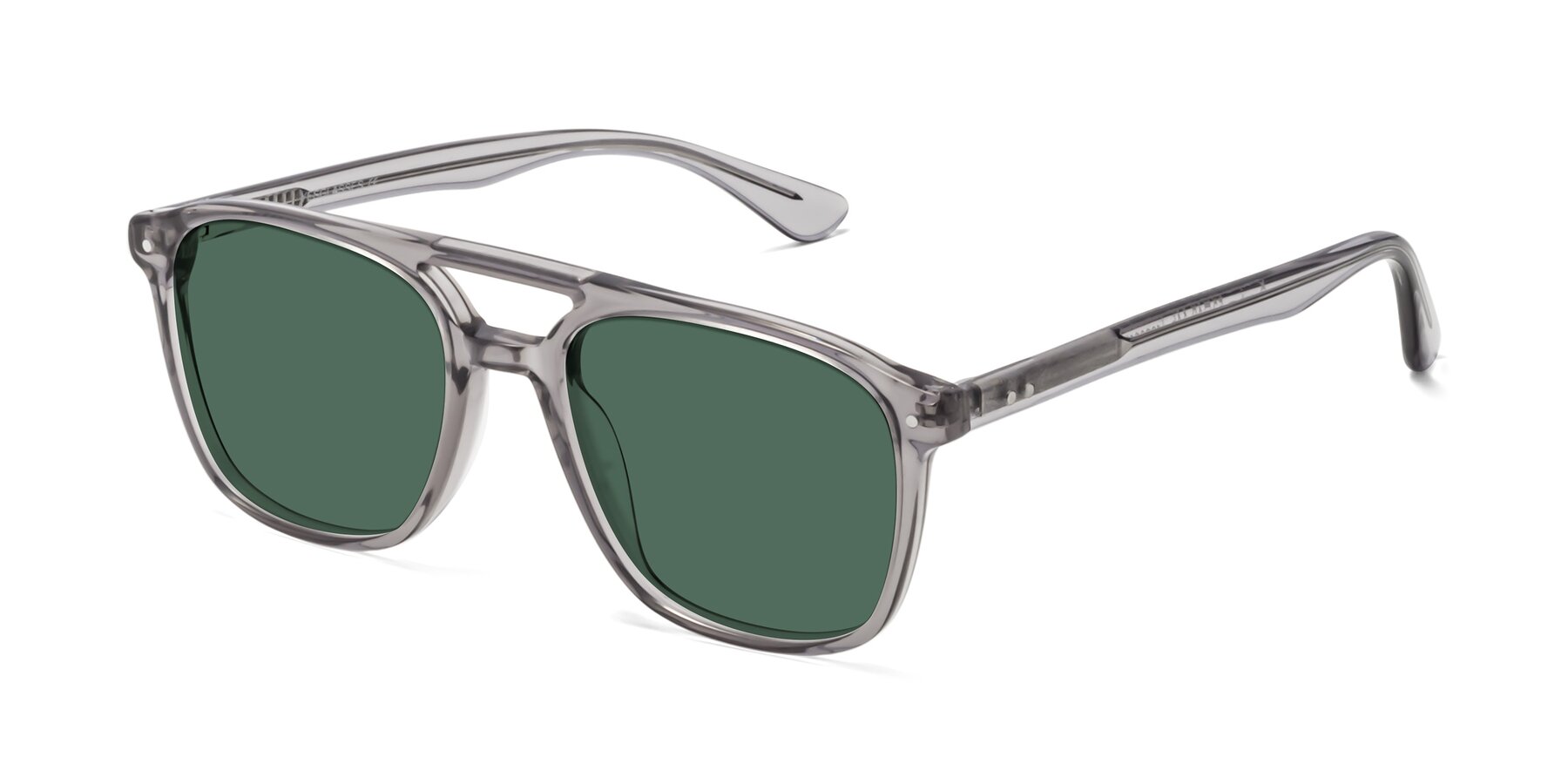 Angle of Quantum in Transprent Gray with Green Polarized Lenses