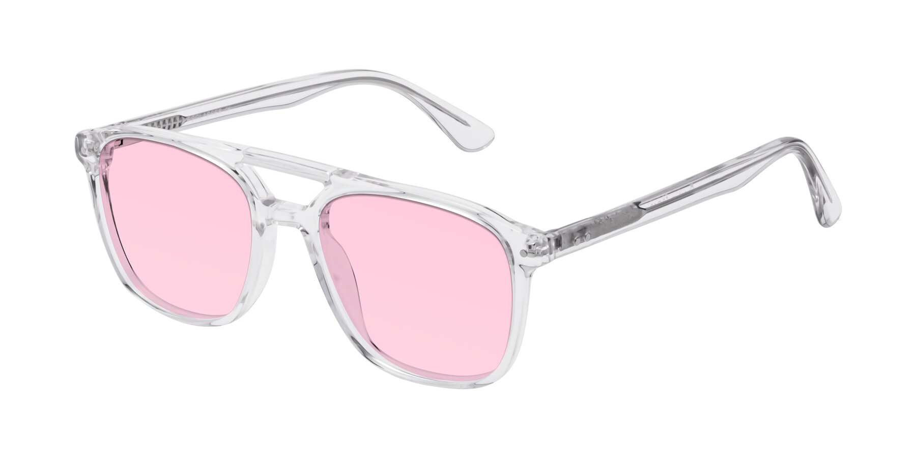 Angle of Quantum in Clear with Light Pink Tinted Lenses