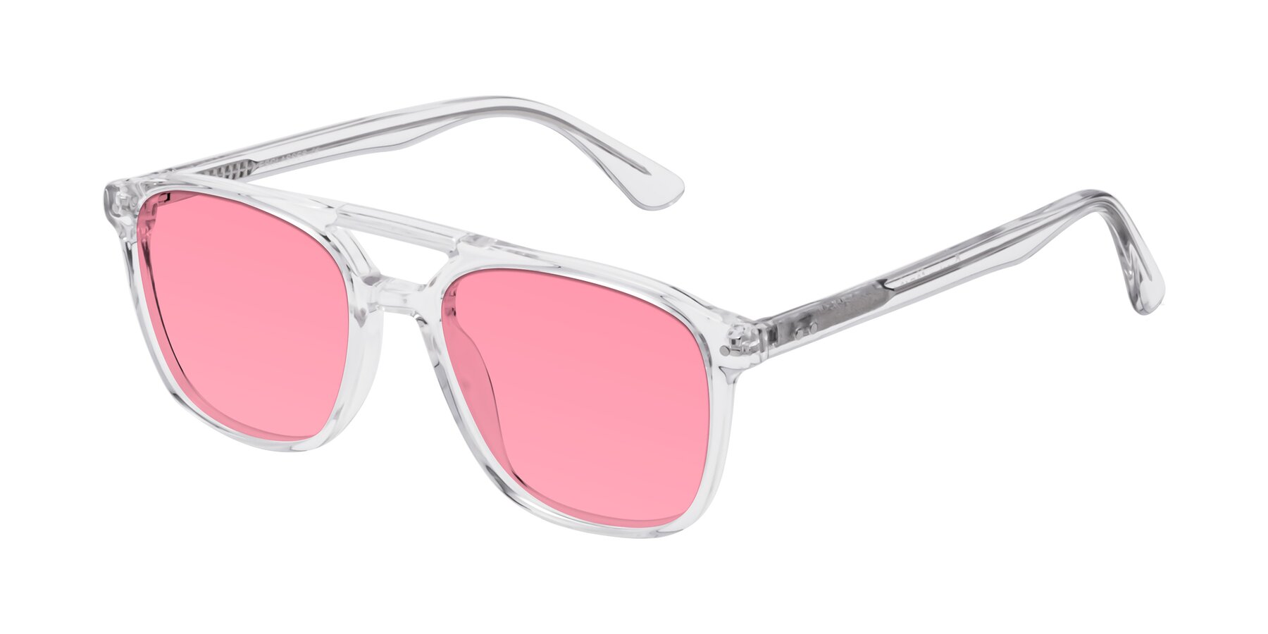 Angle of Quantum in Clear with Pink Tinted Lenses