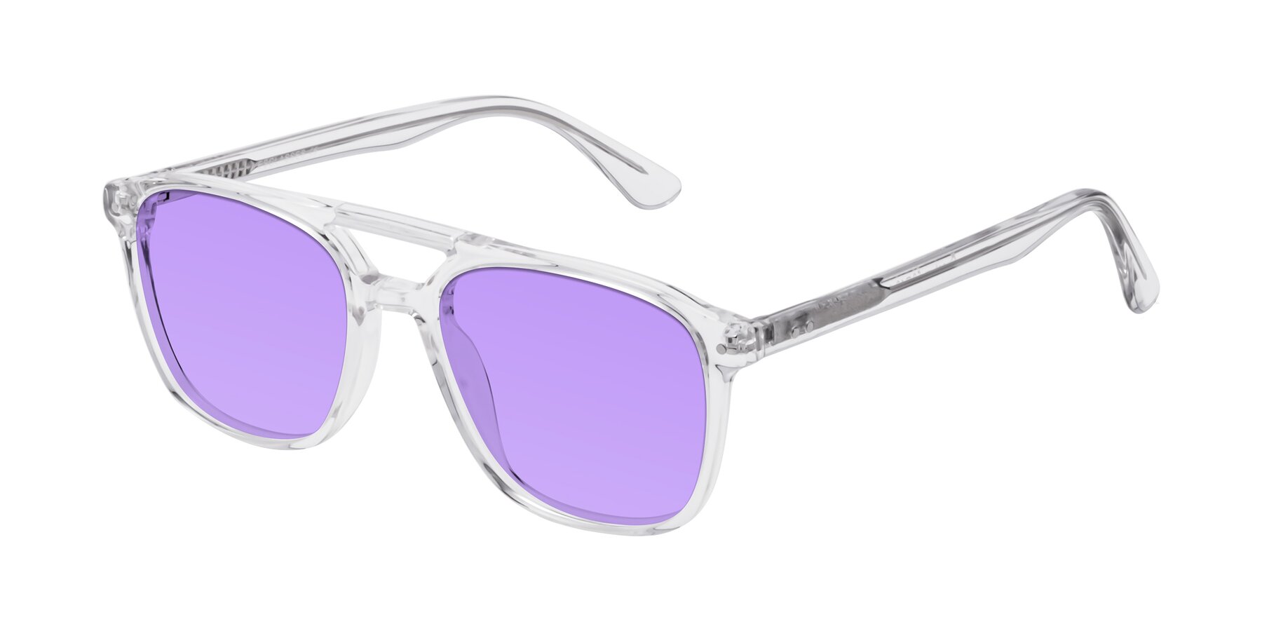 Angle of Quantum in Clear with Medium Purple Tinted Lenses