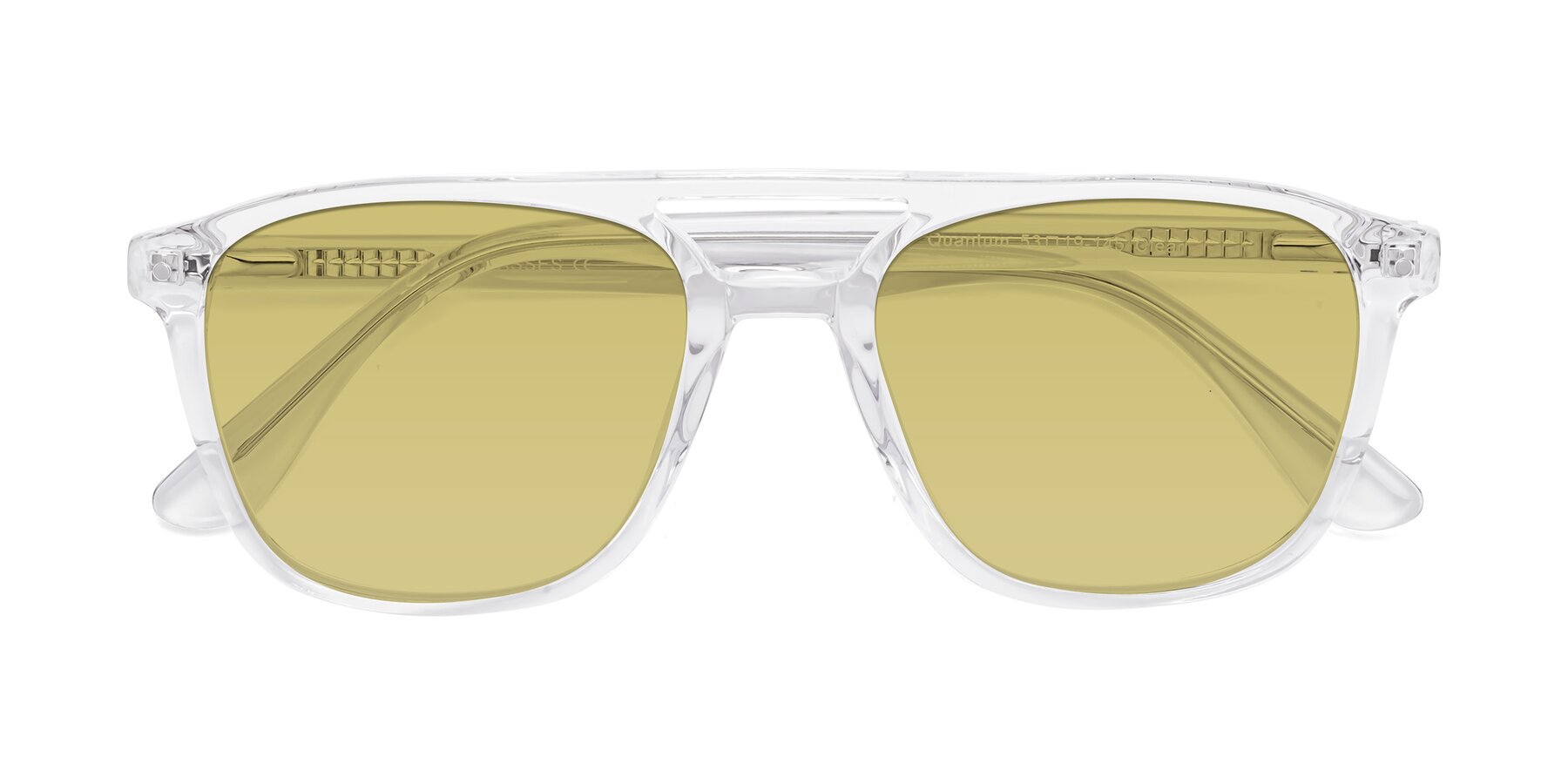 Folded Front of Quantum in Clear with Medium Champagne Tinted Lenses