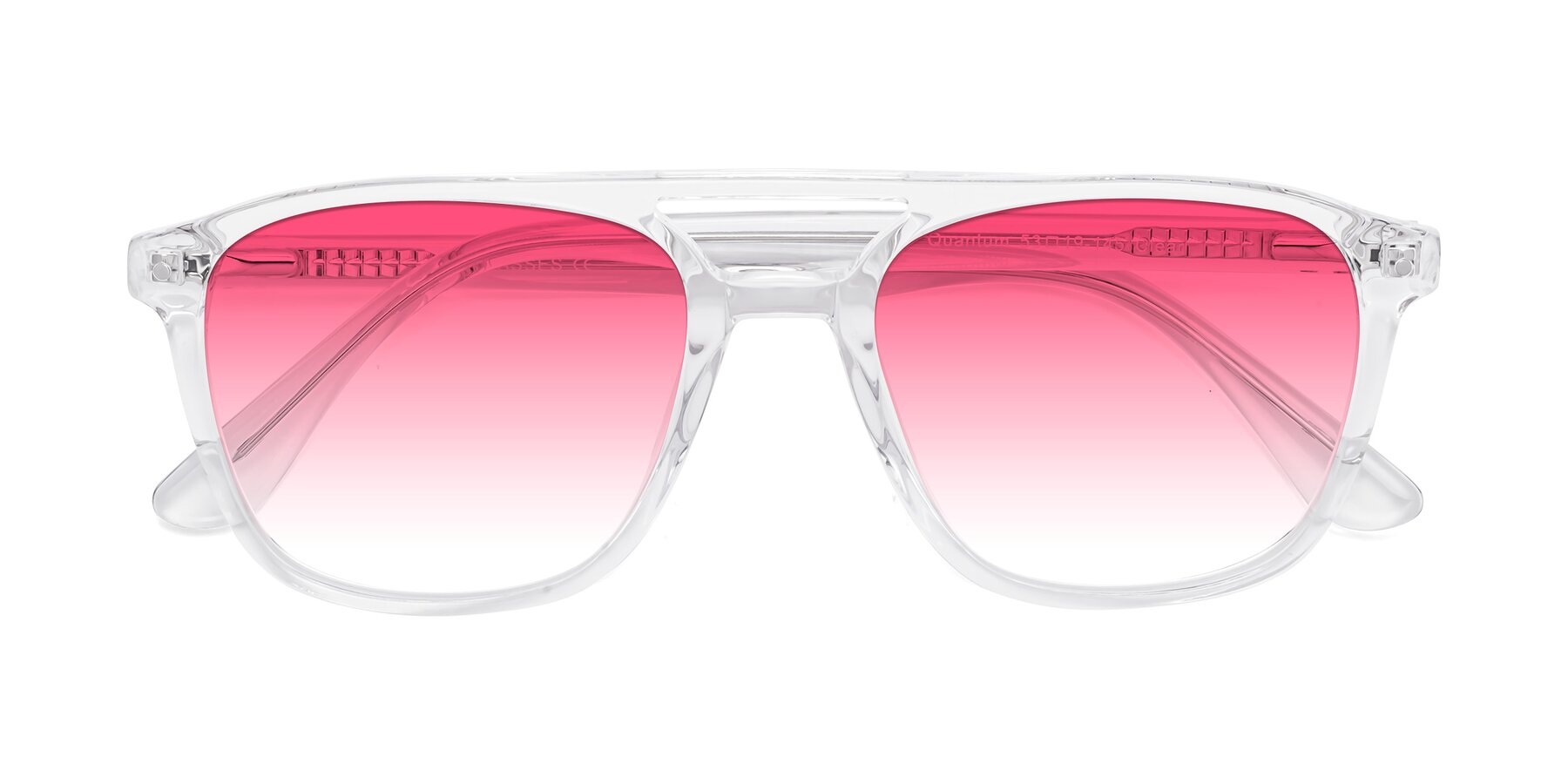 Folded Front of Quantum in Clear with Pink Gradient Lenses