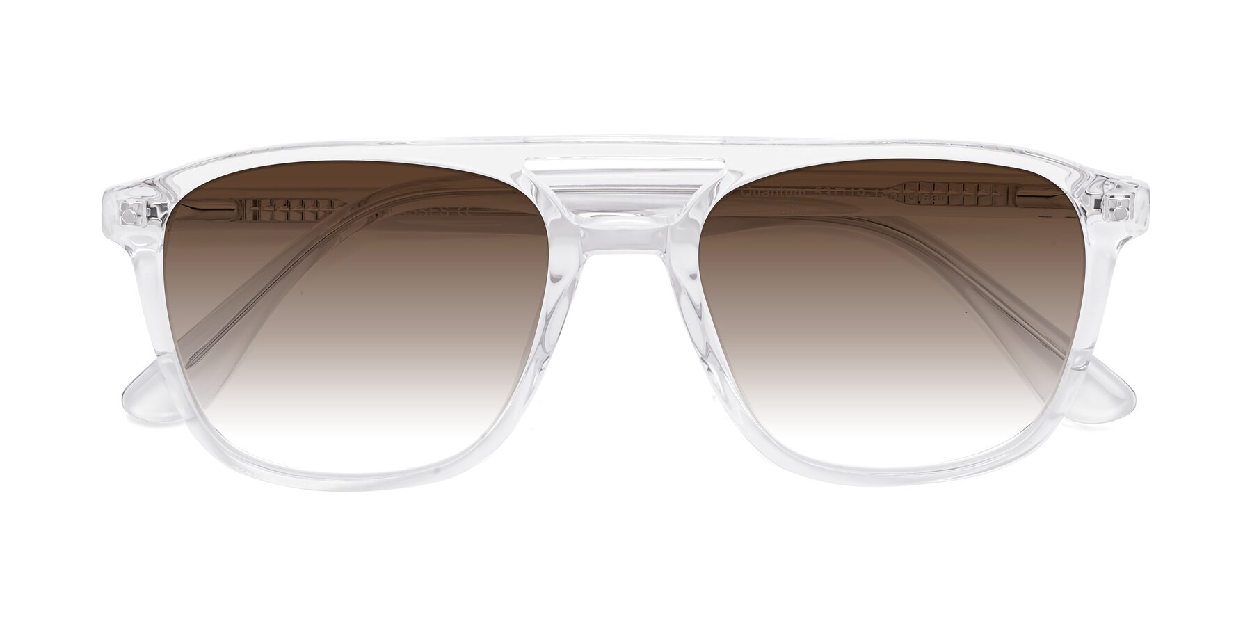 Folded Front of Quantum in Clear with Brown Gradient Lenses