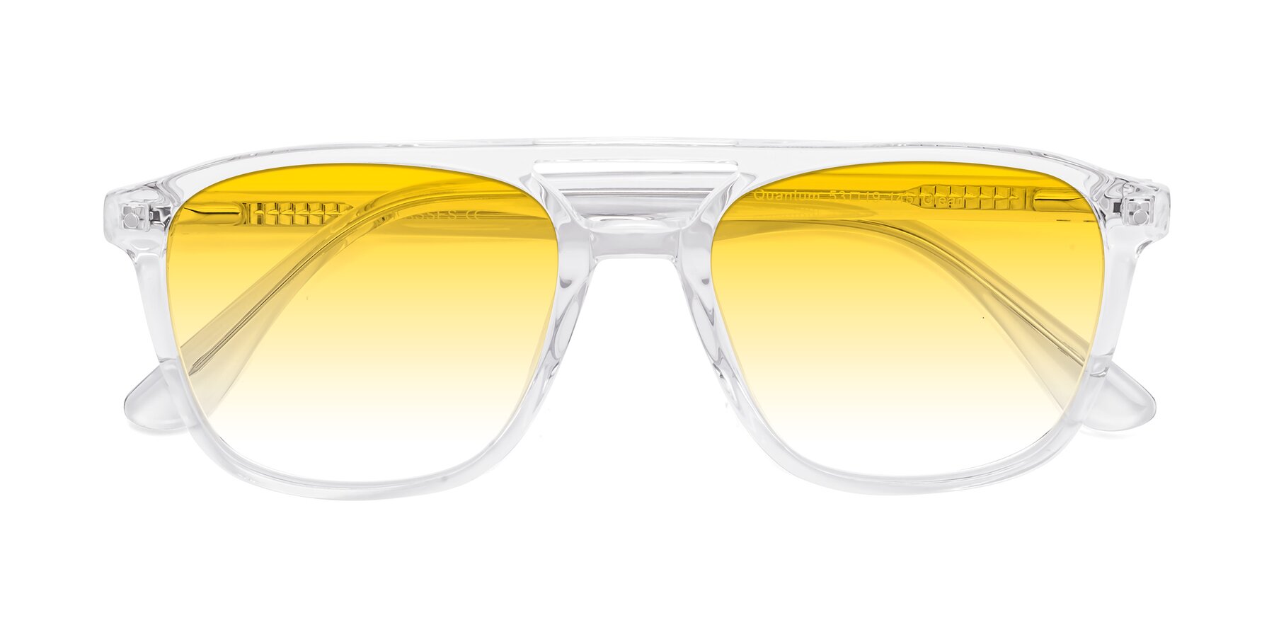 Folded Front of Quantum in Clear with Yellow Gradient Lenses