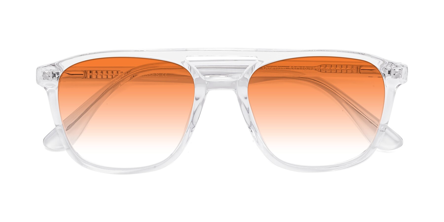 Folded Front of Quantum in Clear with Orange Gradient Lenses