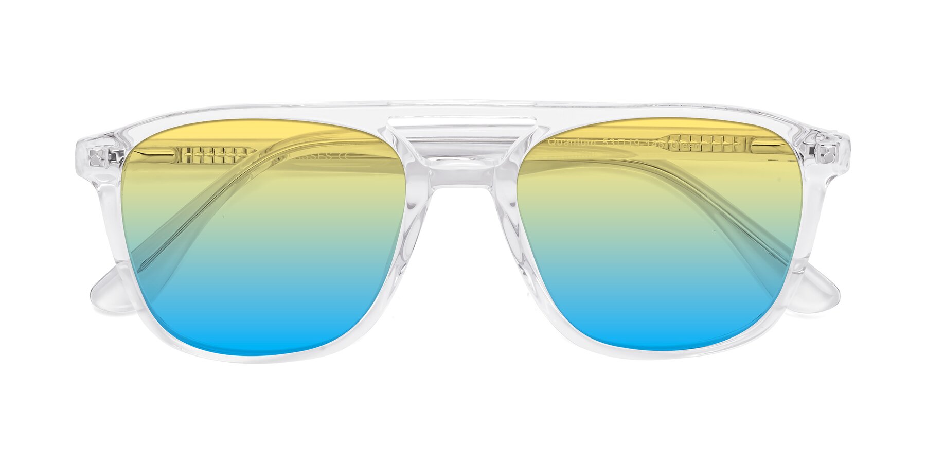Folded Front of Quantum in Clear with Yellow / Blue Gradient Lenses