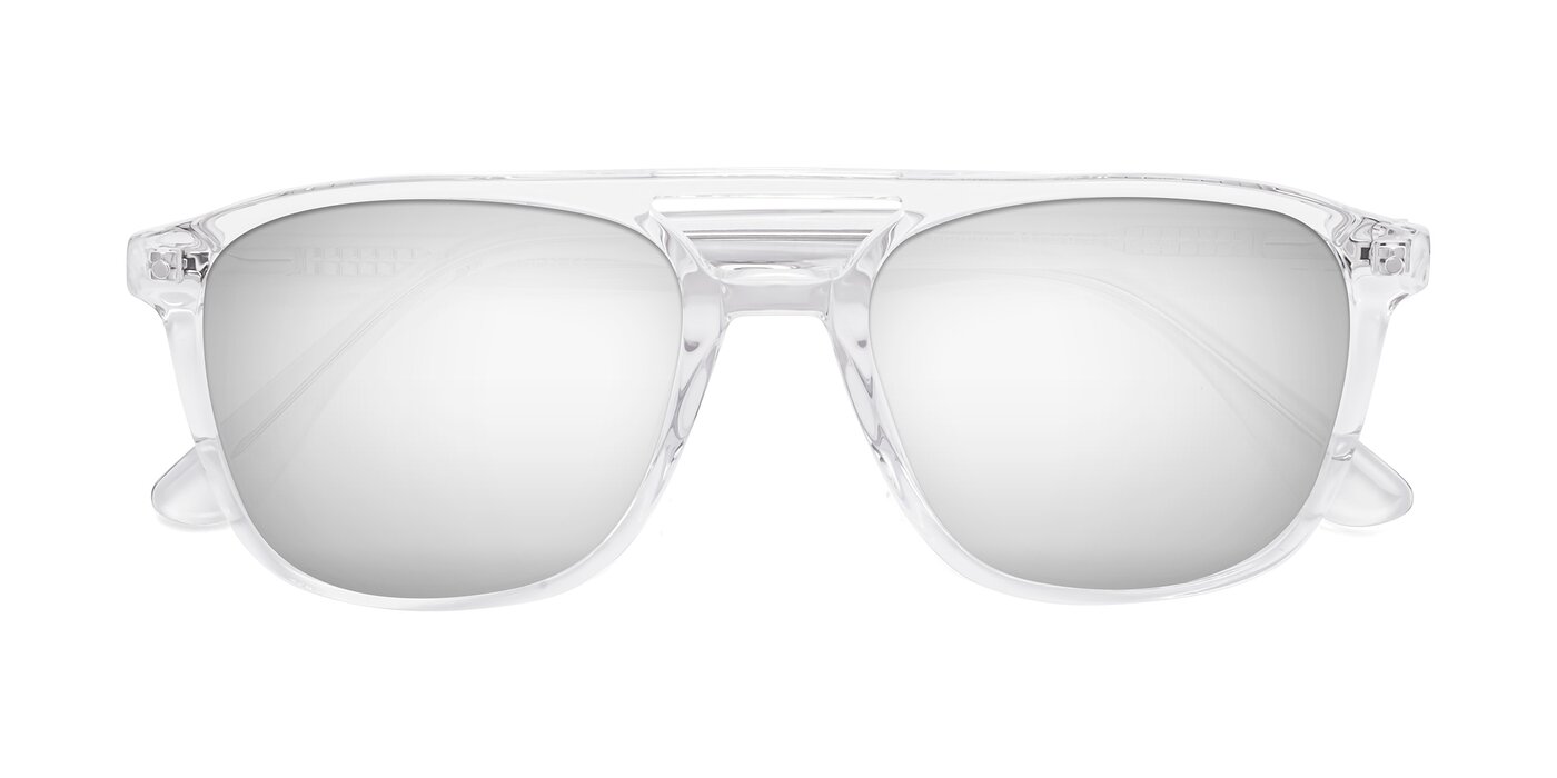 Quantum - Clear Flash Mirrored Sunglasses