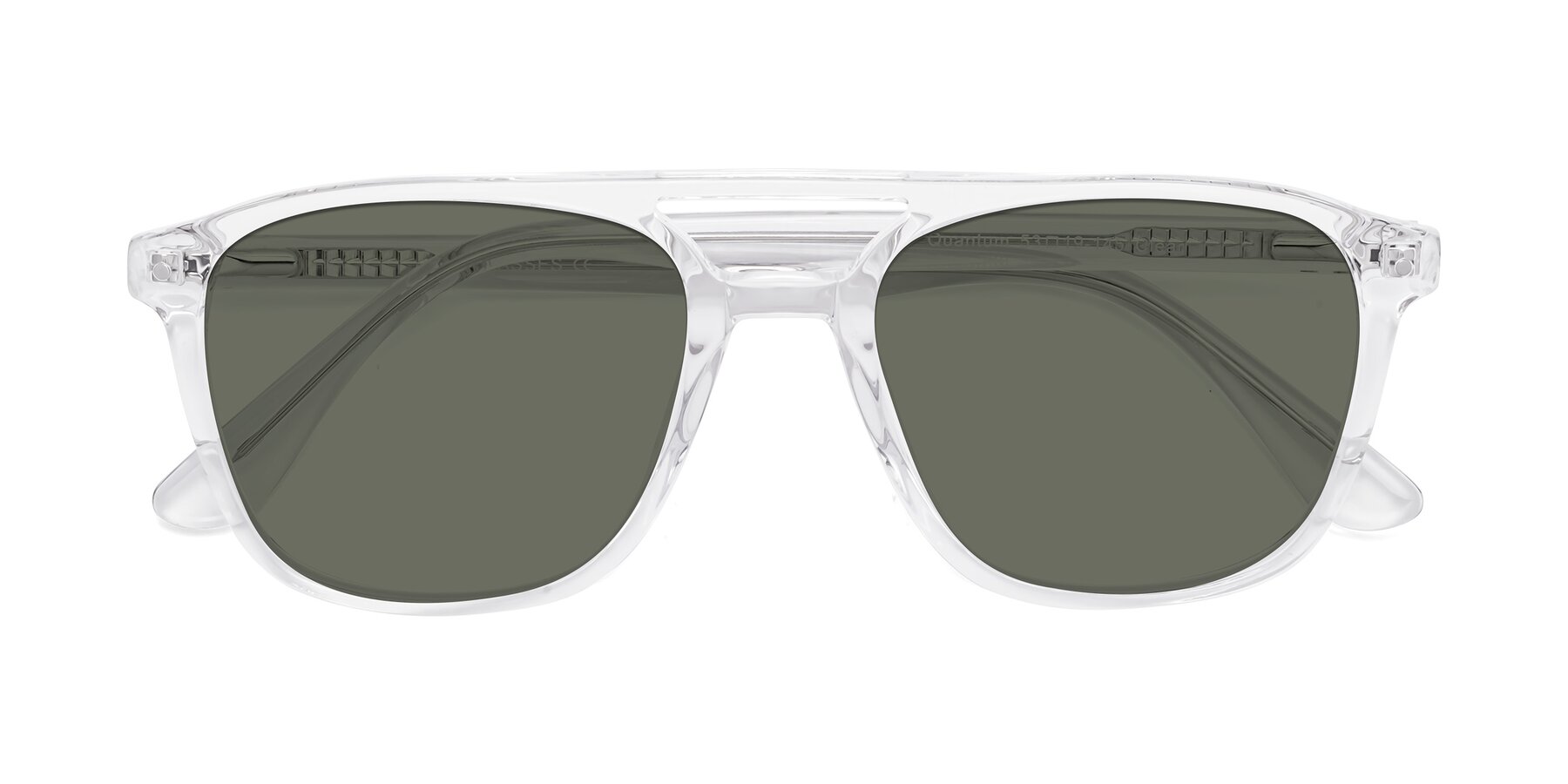 Folded Front of Quantum in Clear with Gray Polarized Lenses