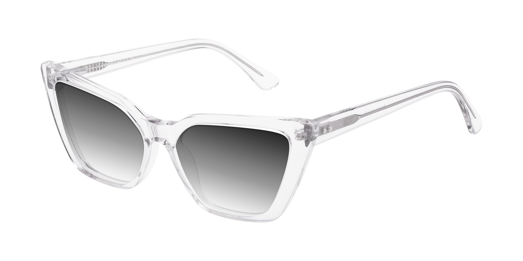 Angle of Bowtie in Clear with Gray Gradient Lenses