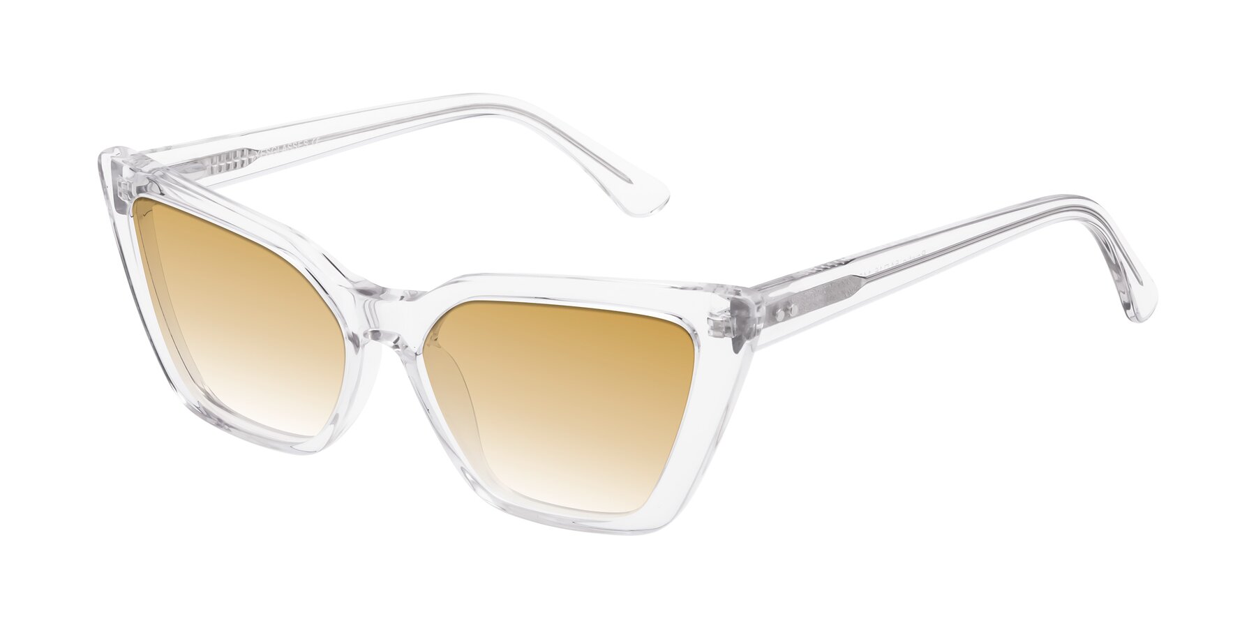 Angle of Bowtie in Clear with Champagne Gradient Lenses