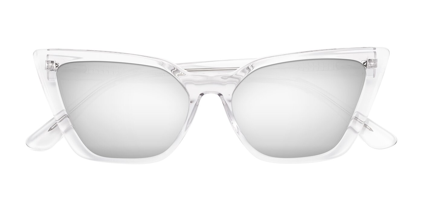 Bowtie - Clear Flash Mirrored Sunglasses