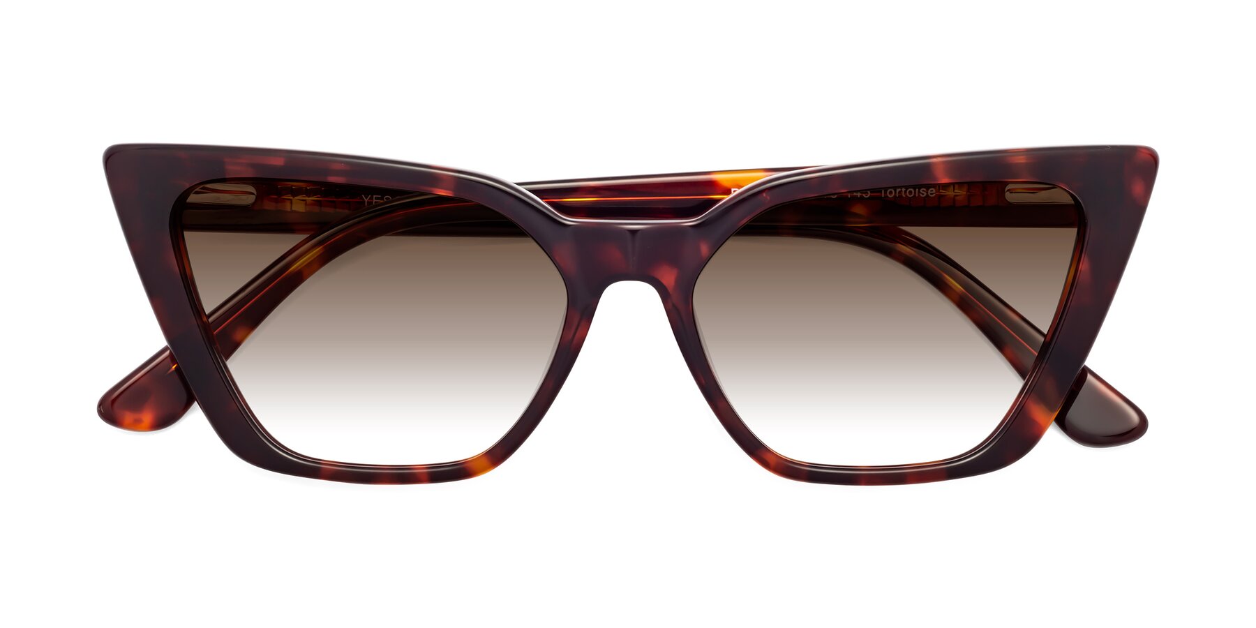 Folded Front of Bowtie in Tortoise with Brown Gradient Lenses