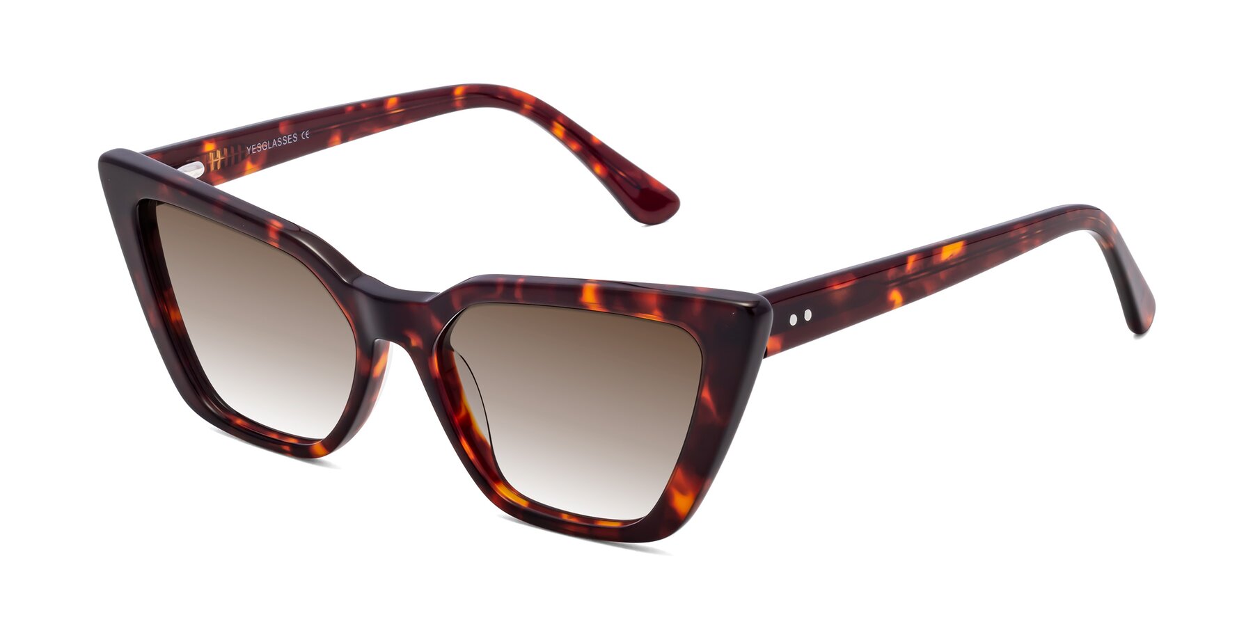 Angle of Bowtie in Tortoise with Brown Gradient Lenses