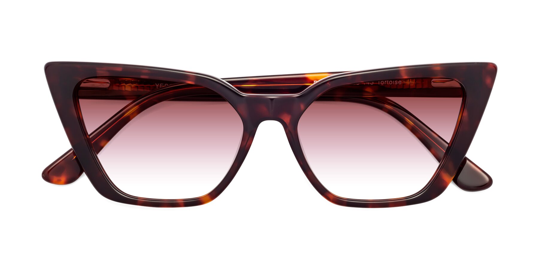 Folded Front of Bowtie in Tortoise with Garnet Gradient Lenses