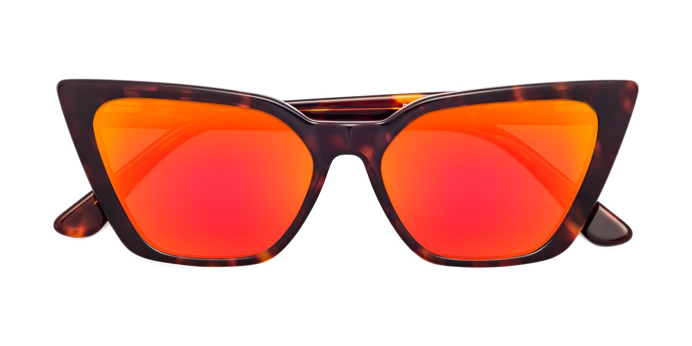 Bowtie - Tortoise Flash Mirrored Sunglasses