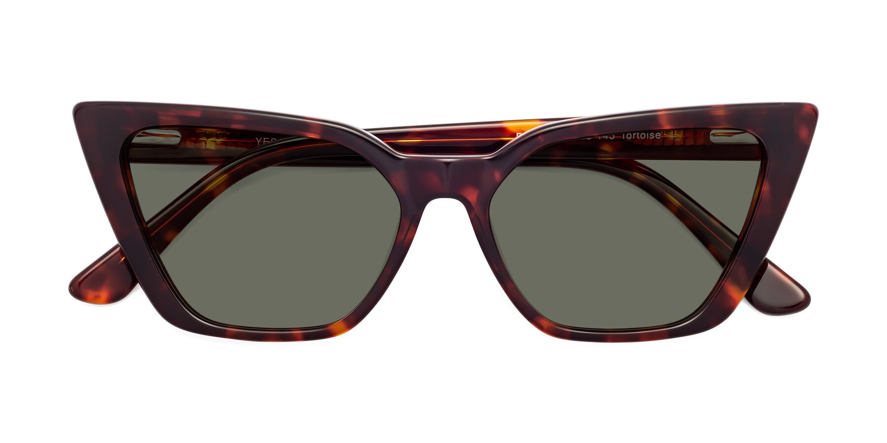 Folded Front of Bowtie in Tortoise with Gray Polarized Lenses