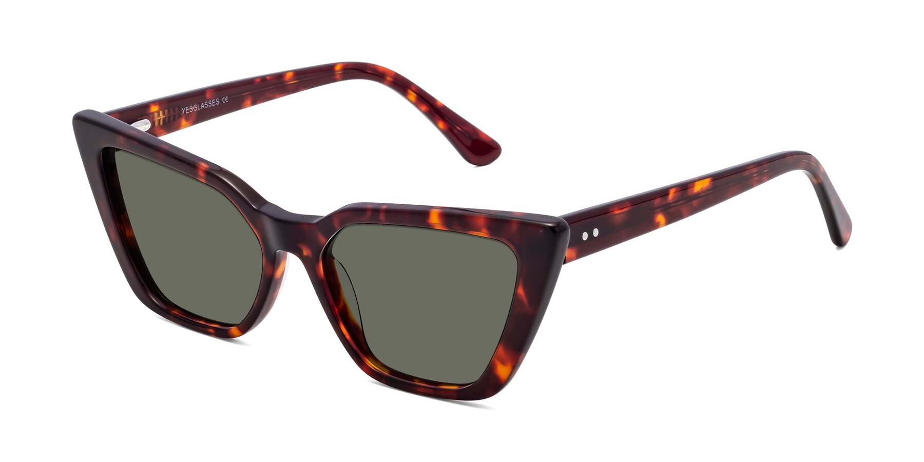 Angle of Bowtie in Tortoise with Gray Polarized Lenses