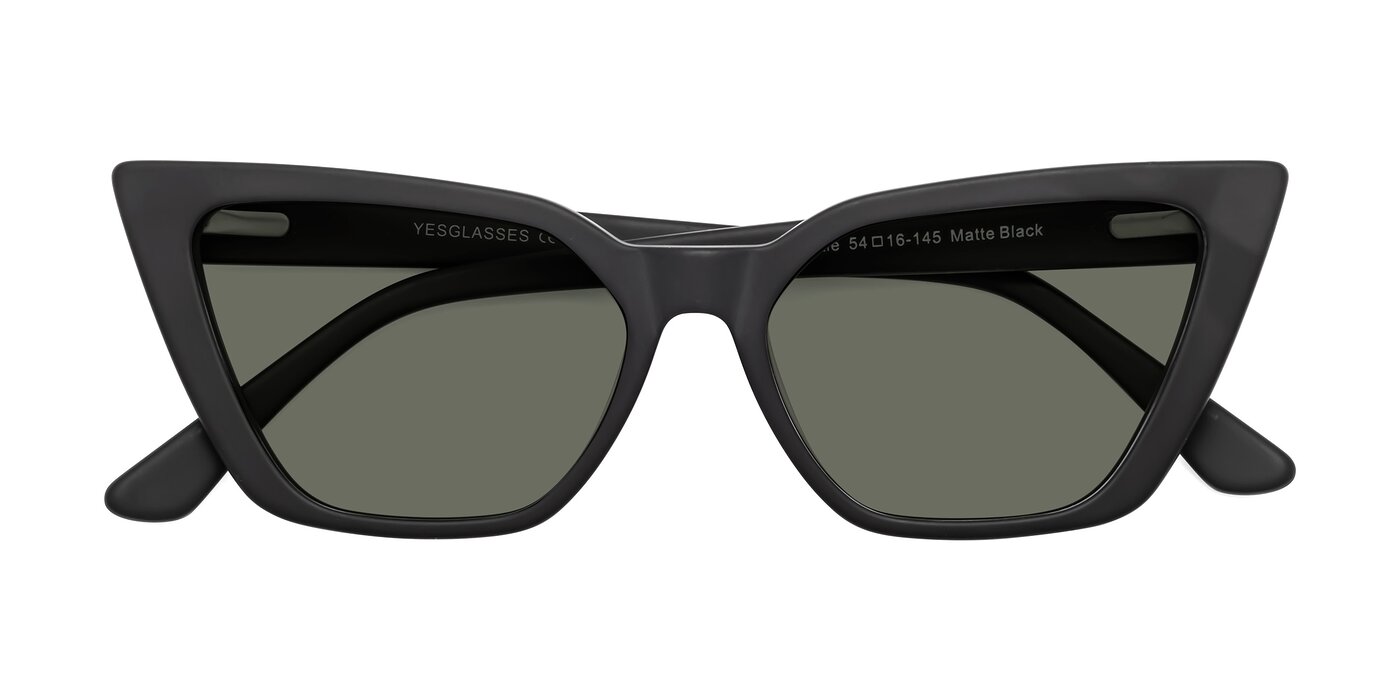 Bowtie - Matte Black Polarized Sunglasses