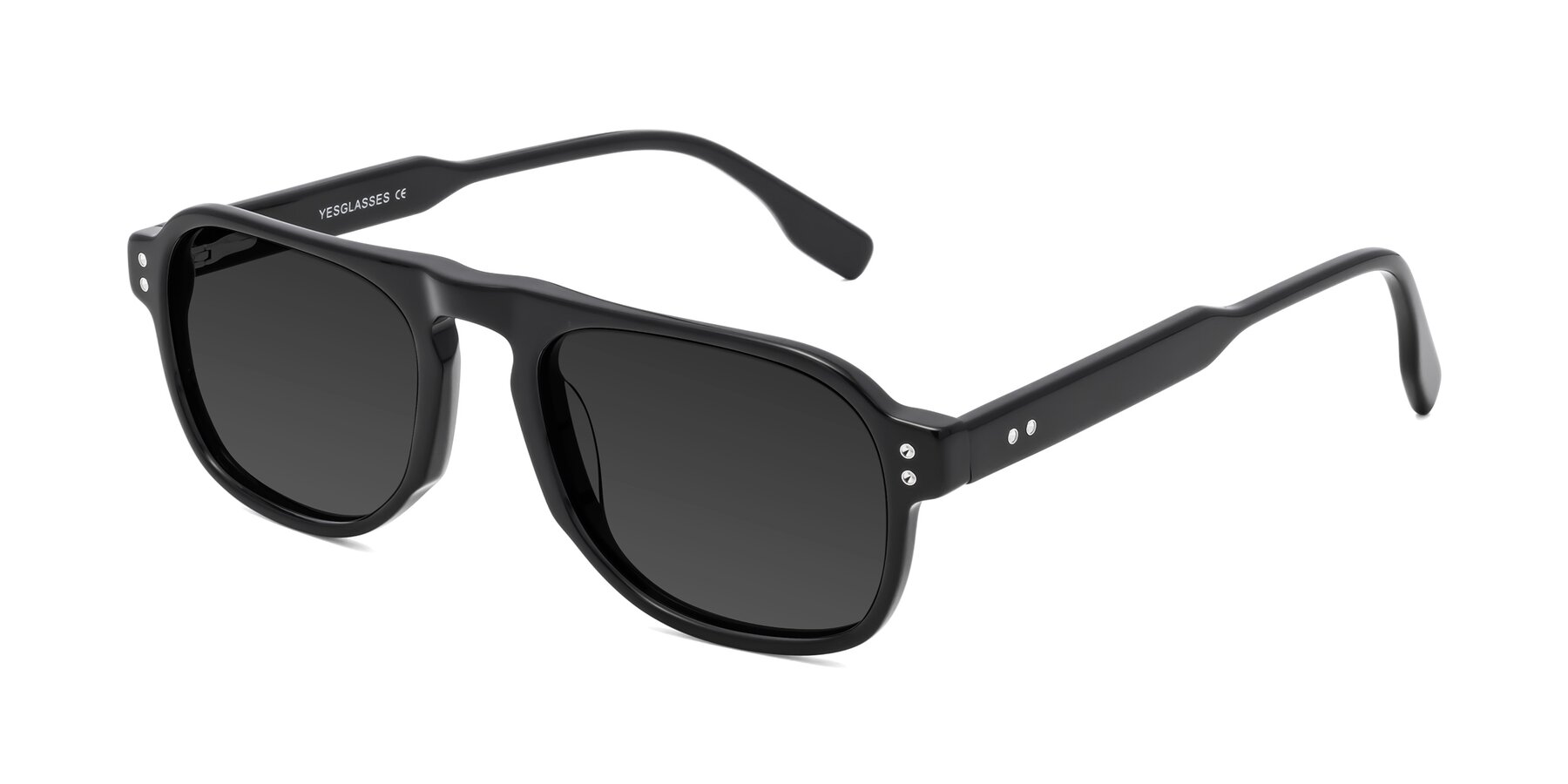 Angle of Pamban in Black with Gray Tinted Lenses