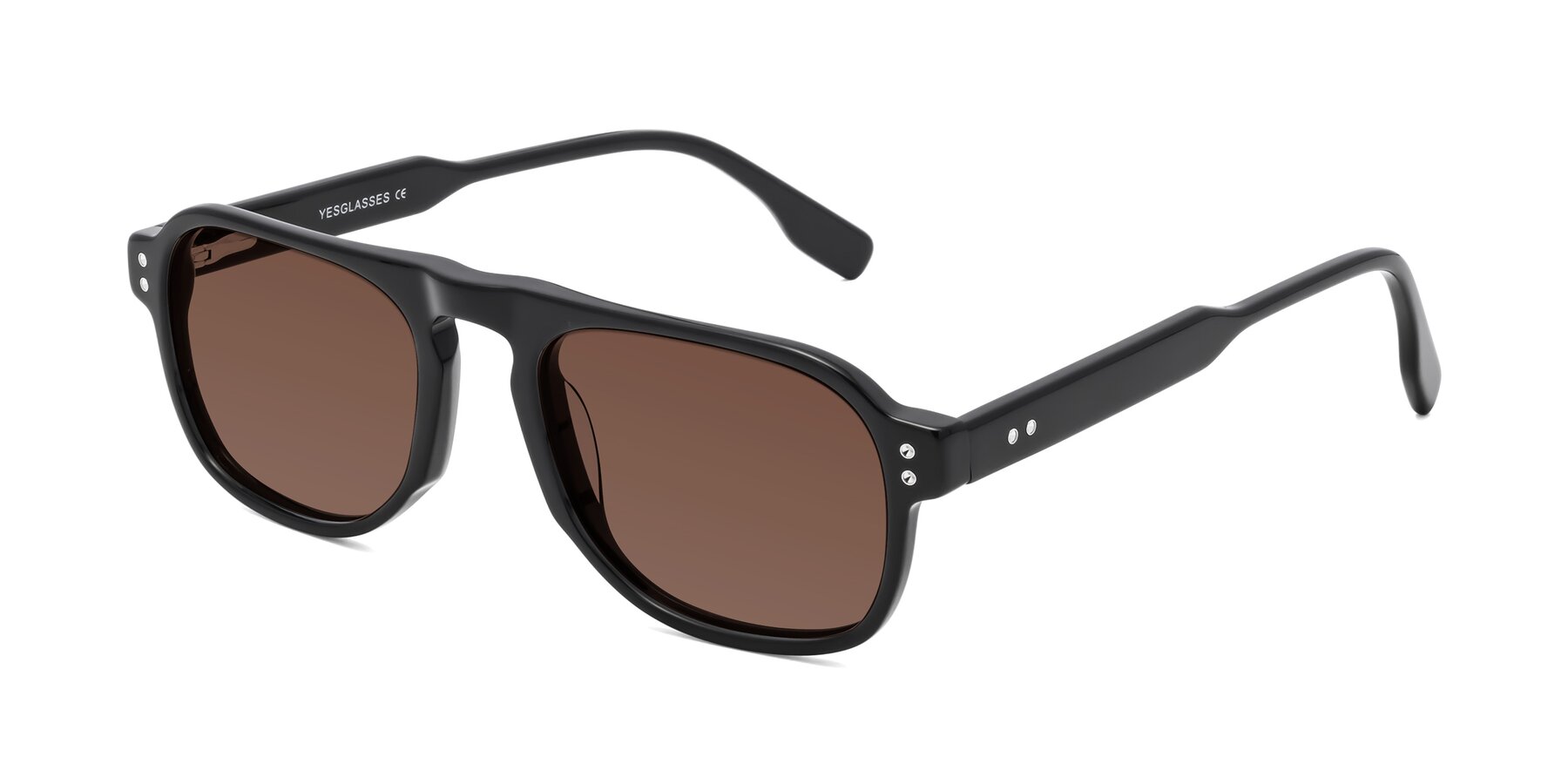 Angle of Pamban in Black with Brown Tinted Lenses