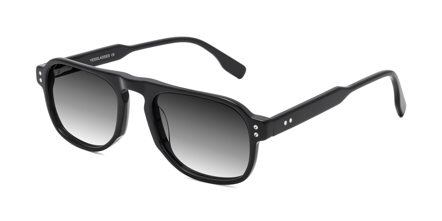Angle of Pamban in Black with Gray Gradient Lenses