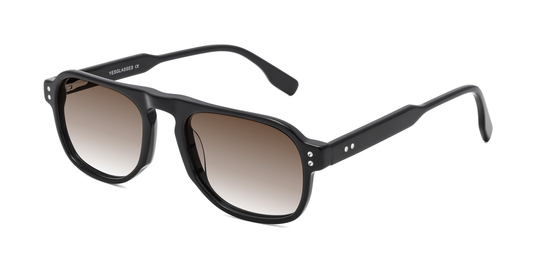 Angle of Pamban in Black with Brown Gradient Lenses