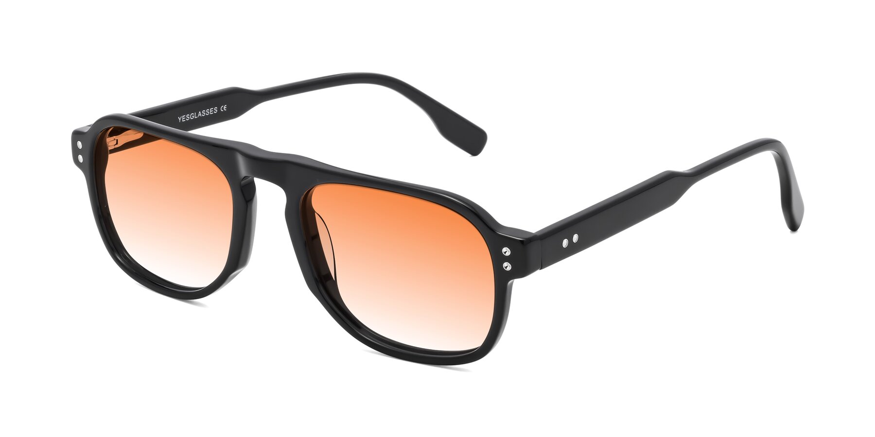 Angle of Pamban in Black with Orange Gradient Lenses