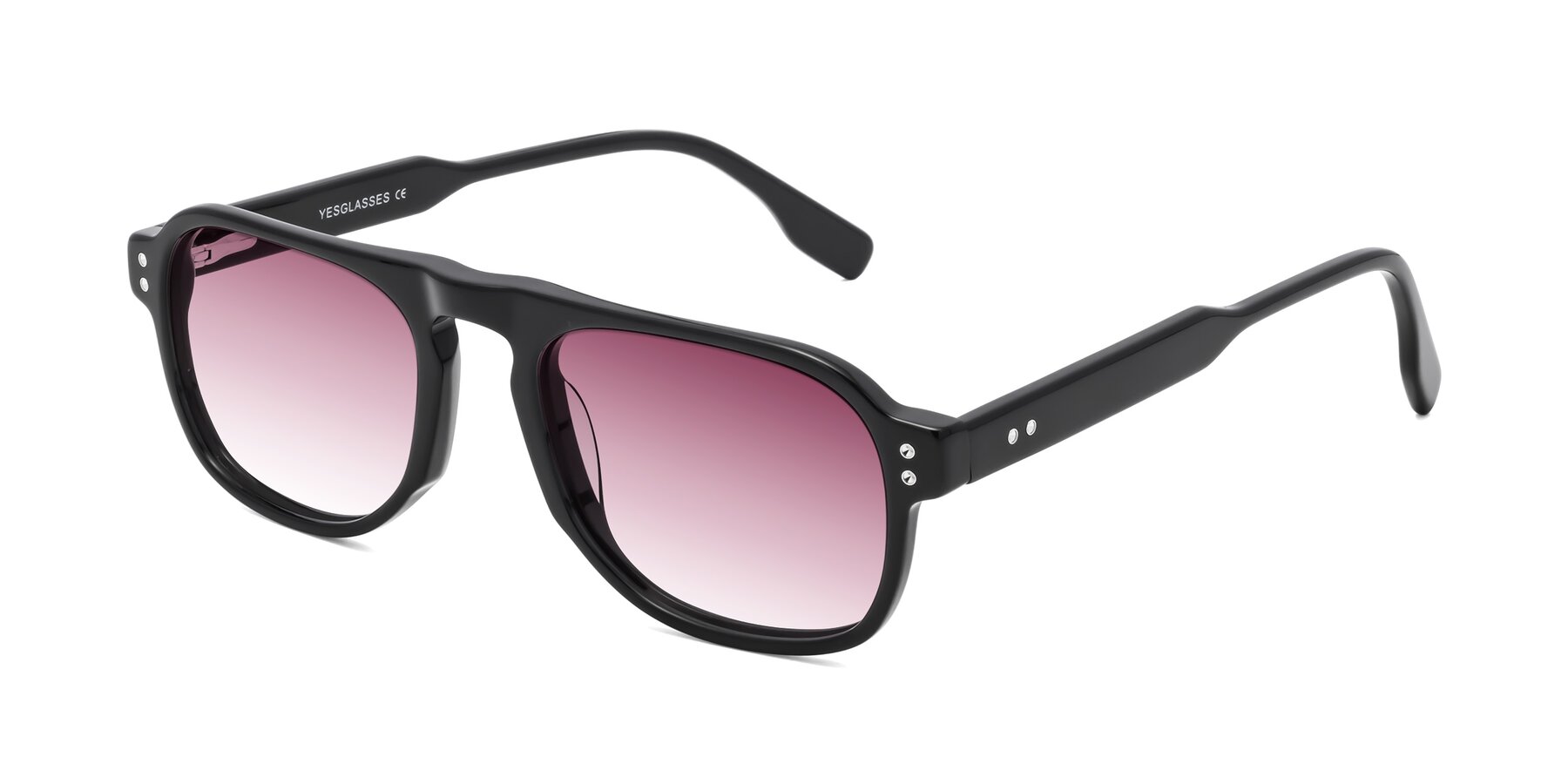 Angle of Pamban in Black with Wine Gradient Lenses