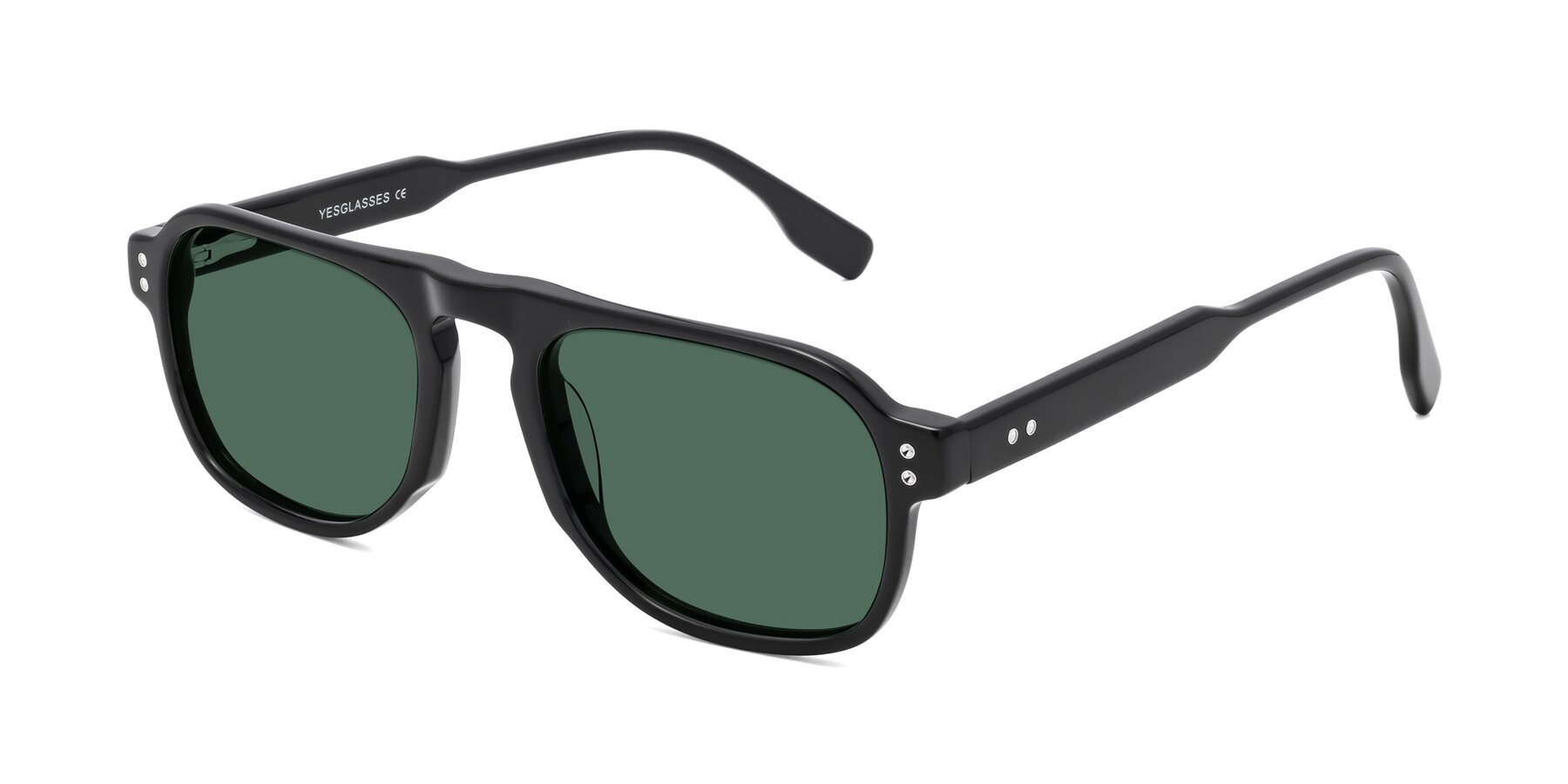Angle of Pamban in Black with Green Polarized Lenses