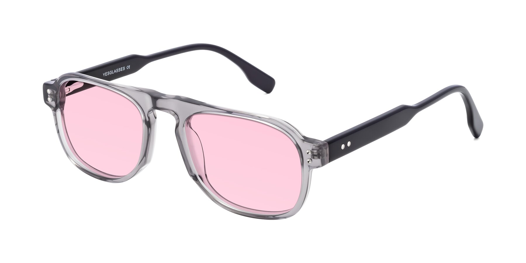 Angle of Pamban in Transprent Gray with Light Pink Tinted Lenses