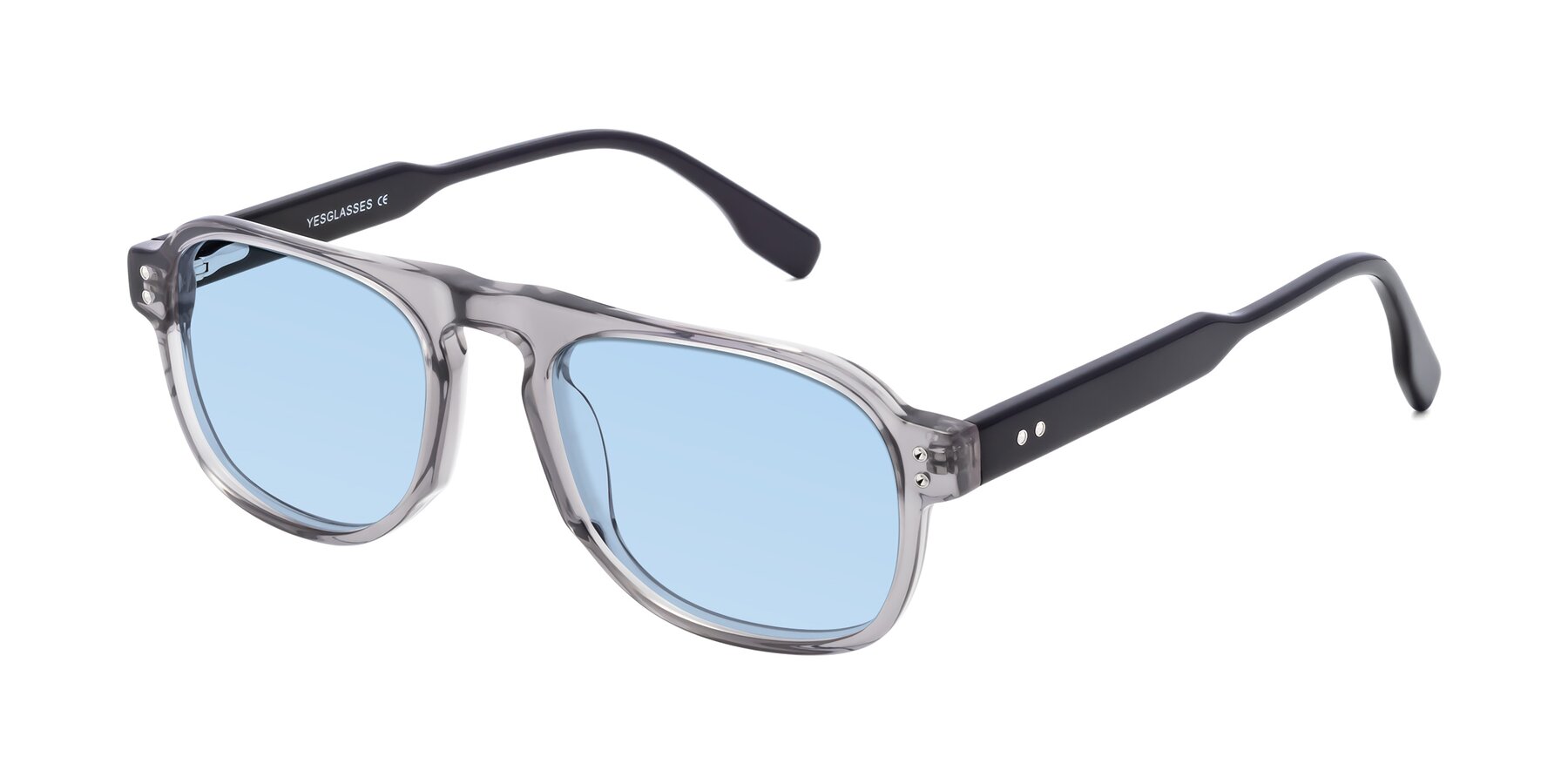 Angle of Pamban in Transprent Gray with Light Blue Tinted Lenses