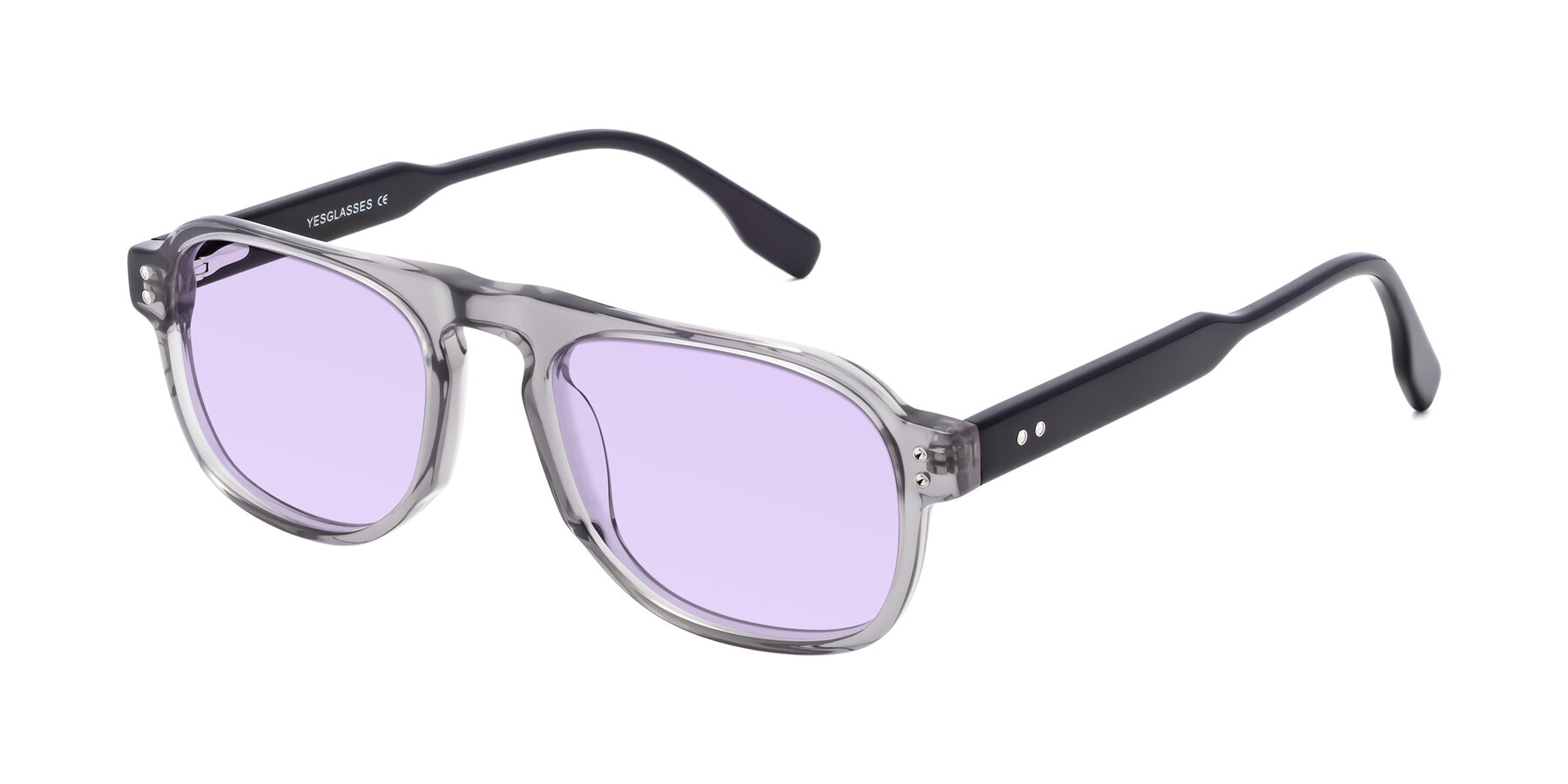 Angle of Pamban in Transprent Gray with Light Purple Tinted Lenses
