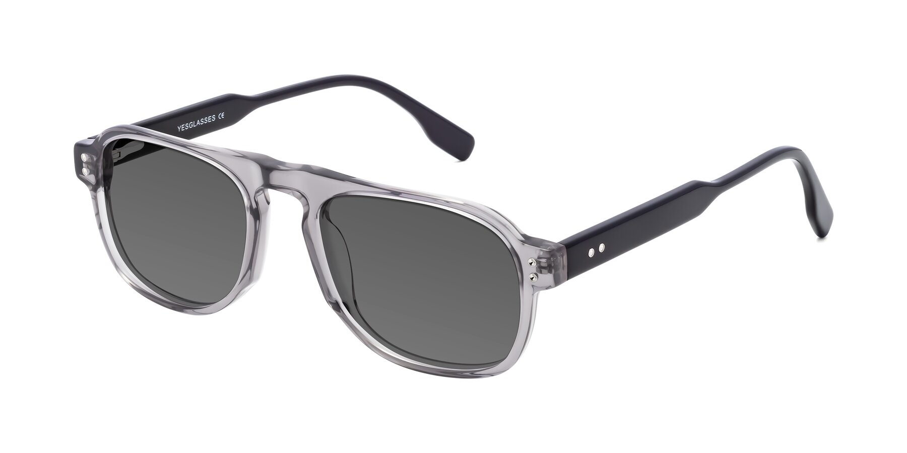 Angle of Pamban in Transprent Gray with Medium Gray Tinted Lenses