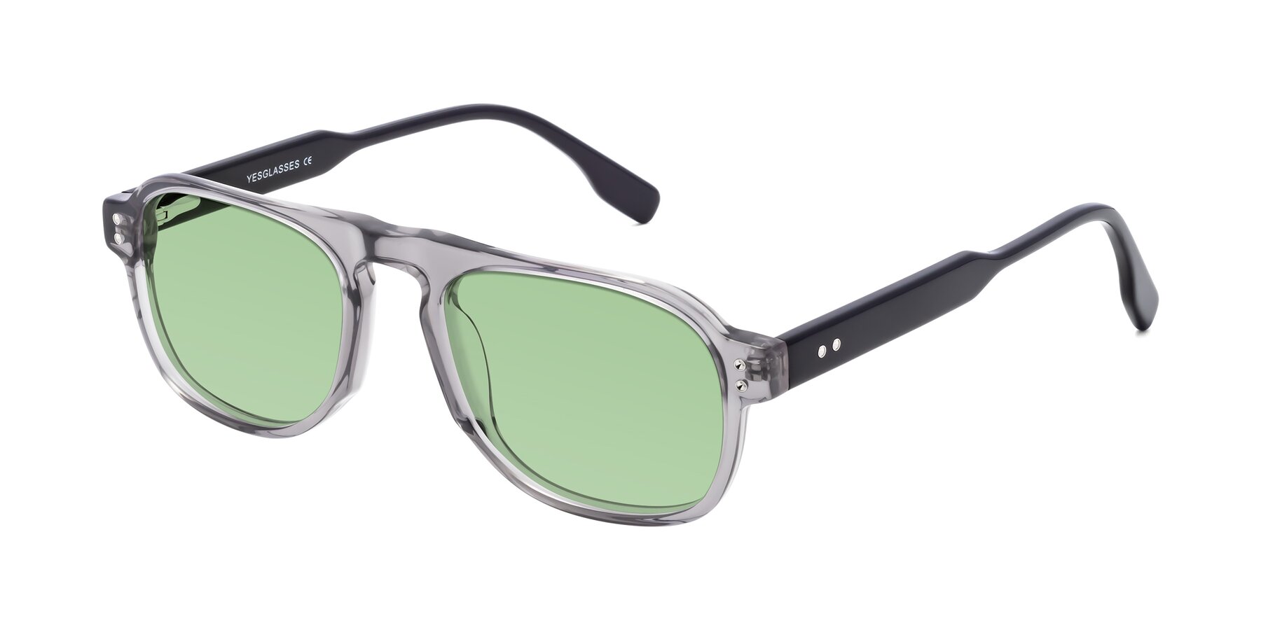 Angle of Pamban in Transprent Gray with Medium Green Tinted Lenses
