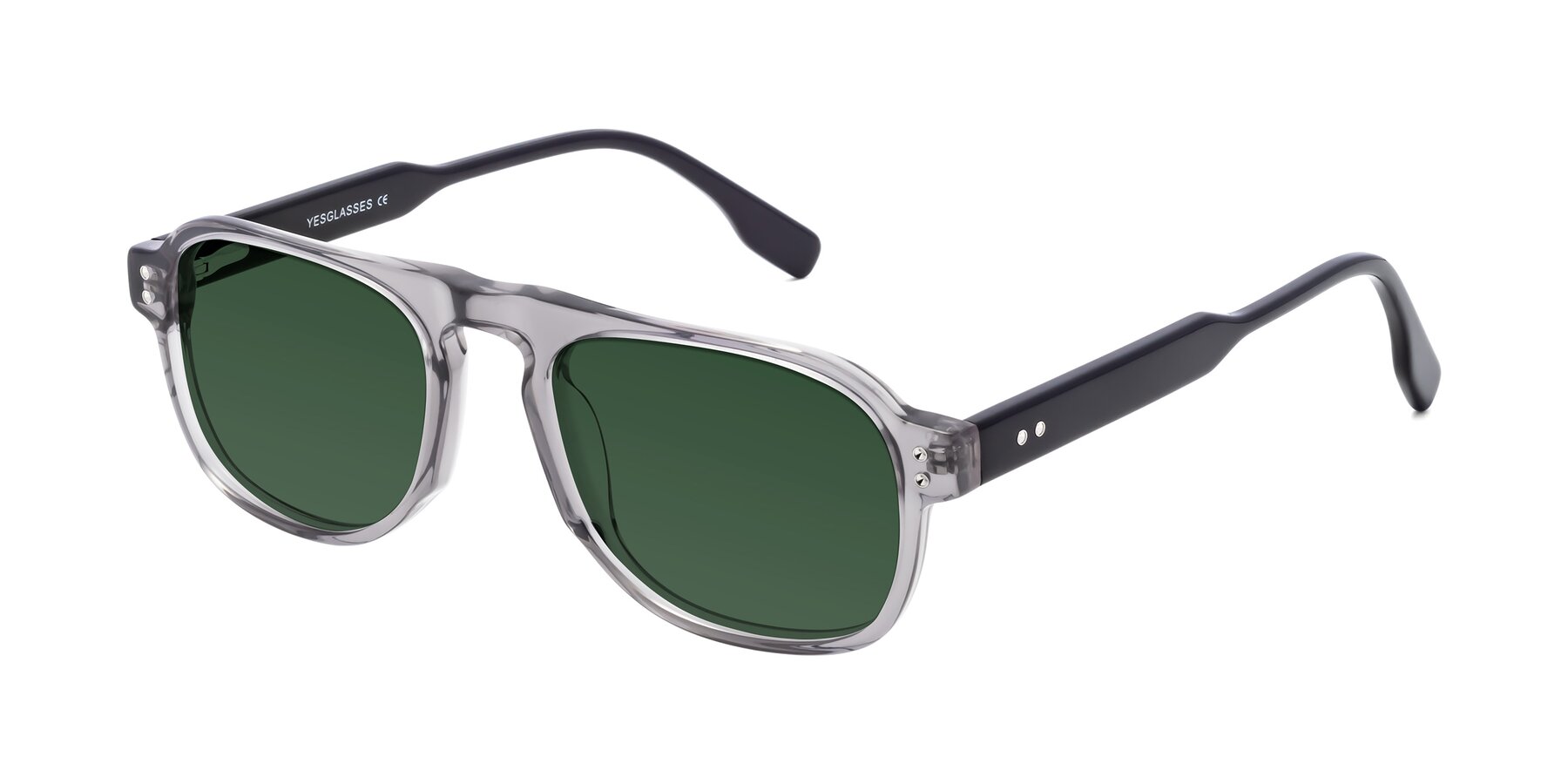 Angle of Pamban in Transprent Gray with Green Tinted Lenses